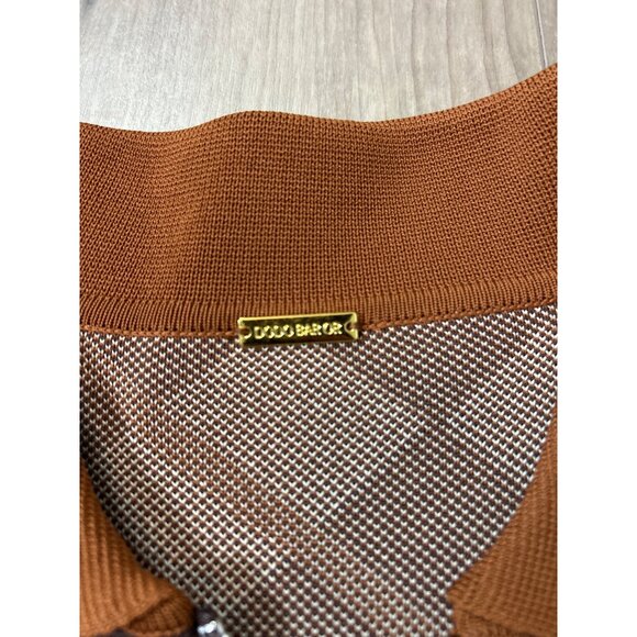 Dodo Bar Or Paula Jacquard-Knit Zip Jacket 2 Tone Brown Geometric Pattern 46. - Picture 10 of 16